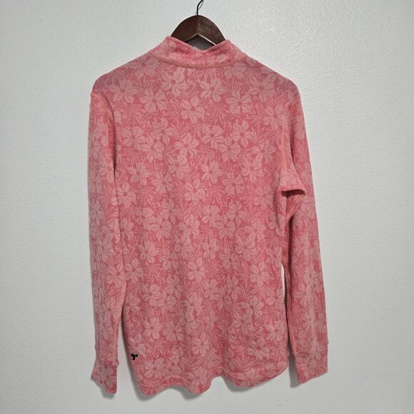 Terramar Women's Standard Ultra Merino Half Zip in Rose Snow Dusting- Size Large - Picture 7 of 9